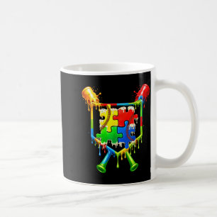 Kinder Autismus-Bewusstsein Baseball-Eis-Drip Kaffeetasse