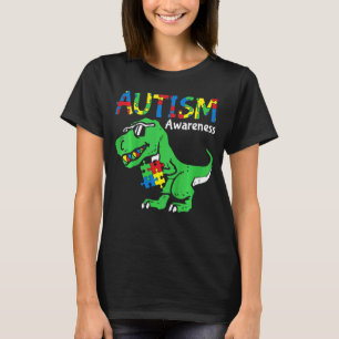 Kinder Autismus-Bewusstsein Dino Autistischer Klei T-Shirt