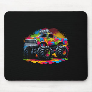 Kinder Autismus Bewusstsein Puzzle Monster Truck A Mousepad