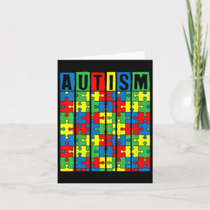 Kinder Autismus Bewusstsein Puzzle Piece Autistic Karte