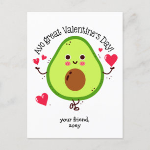 Kinder Avocado Valentinstag Postkartengröße Postkarte
