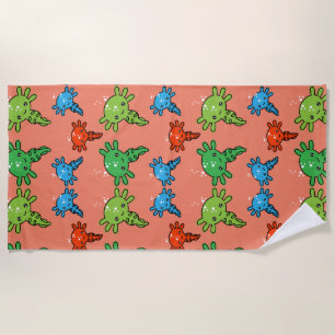 Kinder Axototl Salamander Strandtuch