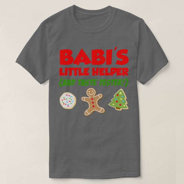 Kinder Babis kleine Hilfe Weihnachtskochtchen Back T-Shirt (Design vorne)