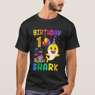 Kinder Baby Niedlich Shark 1. Geburtstag Junge Mäd T-Shirt