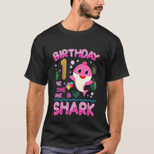 Kinder Baby Niedlich Shark 1. Geburtstag Junge Mäd T-Shirt