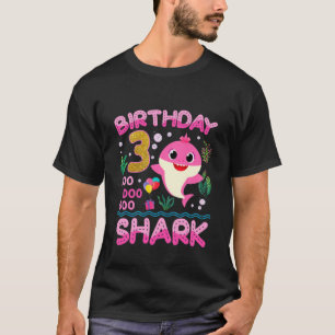 Kinder Baby Niedlich Shark 3D Geburtstagskind Mädc T-Shirt