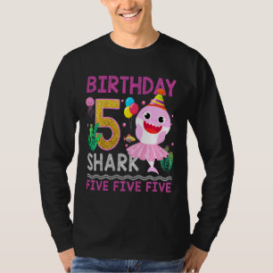 Kinder Baby Niedlich Shark 5th Birthday Boy Girl 5 T-Shirt