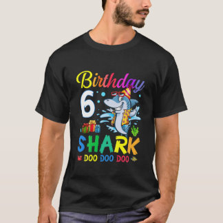 Kinder Baby Niedlicher Hai Geburtstag Junge 6 Jahr T-Shirt