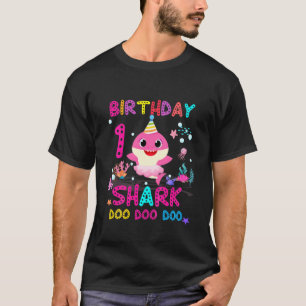 Kinder Baby Shark 1St Birthday 1 Jahr Geburtstag G T-Shirt
