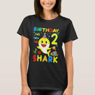 Kinder Baby Shark 2. Geburtstag Junge Mädchen 2 J T-Shirt