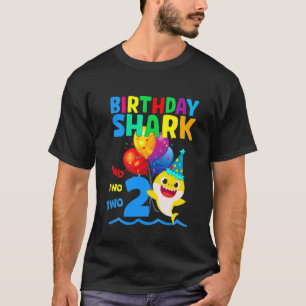 Kinder Baby Shark 2Nd Geburtstag Junge Mädchen 2 J T-Shirt