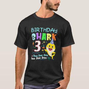 Kinder Baby Shark 3 Jahre alt 3 Jahre Geburtstag D T-Shirt