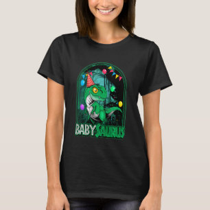 Kinder Babysaurus Trex Dinosaur Boy Girl Matching  T-Shirt