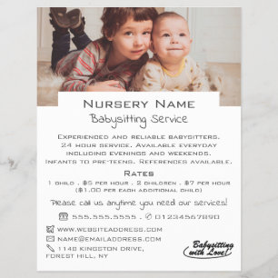 Kinder Babysitter, Kinderbetreuung, Kinderzimmer-W Flyer