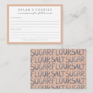 Kinder backen Geburtstagsschlaf   Neutrale Rezeptk Mitteilungskarte