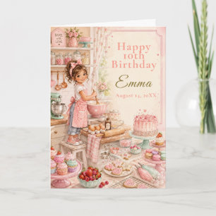 Kinder backen zum Geburtstag Karte