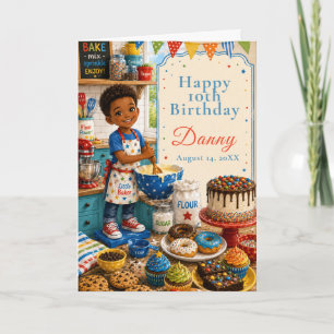 Kinder backen zum Geburtstag Karte