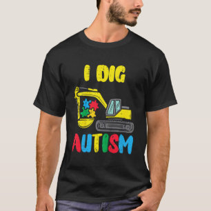 Kinder Bagger Ich grabe Autismus-Bewusstsein Bagge T-Shirt