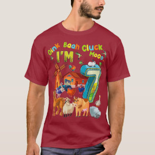 Kinder Barnyard 7. Geburtstag Landtiere 7 Jahre T-Shirt