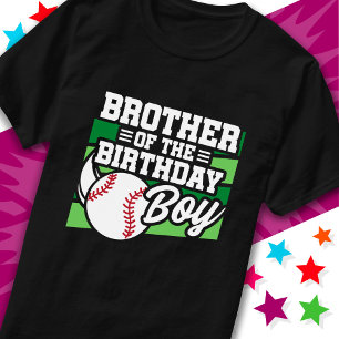 Kinder Baseball Party Bruder des Geburtstags T-Shirt
