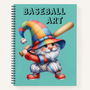 Kinder Baseball Skizze Notizbuch