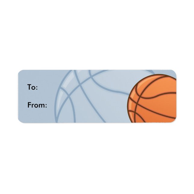 Kinder Baseketball Geschenketiketten (Vorne)