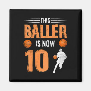Kinder Basketball 10. Geburtstag Dieser Baller I Magnet