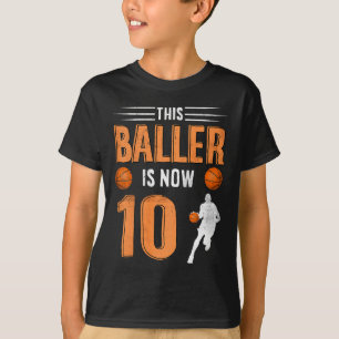 Kinder Basketball 10. Geburtstag Dieser Baller I T-Shirt