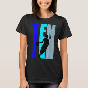 Kinder Basketball 10. Geburtstag Kinder Mädchen Re T-Shirt