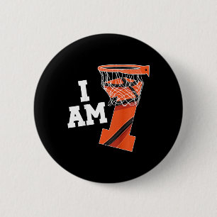 Kinder Basketball 1. Geburtstag Junge 1 Jahr alter Button