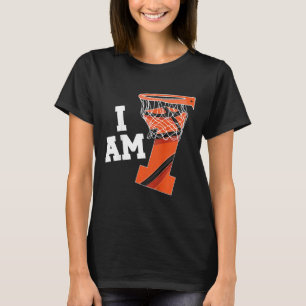 Kinder Basketball 1. Geburtstag Junge 1 Jahr alter T-Shirt