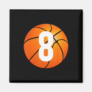 Kinder Basketball - 8 Jahre alt Geburtstag Magnet