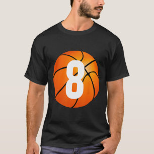 Kinder Basketball - 8 Jahre alt Geburtstag T-Shirt