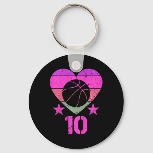 Kinder Basketball Geburtstag 10 Jahre Junge Mädche Schlüsselanhänger