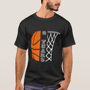 Kinder Basketball Geburtstag für Jungen 8 Jahre al T-Shirt