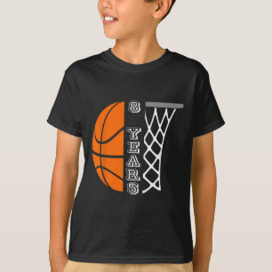 Kinder Basketball Geburtstag für Jungen 8 Jahre al T-Shirt