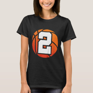 Kinder Basketball Geburtstag Nummer 2 für 2 Jahre T-Shirt