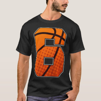 Kinder Basketball Geburtstag Shirt 6 für 6 Jahre