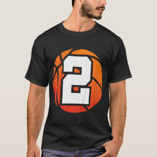 Kinder Basketball Geburtstag Shirt Nummer 2 für zw
