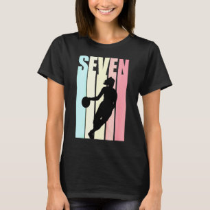 Kinder Basketball Mädchen 7 Heute Geburtstag 7. T-Shirt