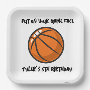 Kinder-Basketball-Sport-Geburtstagsfeier Pappteller