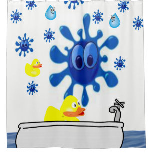 Kinder bathtime gelbe Enten Duschvorhang
