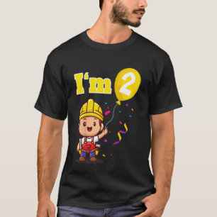 Kinder Bauarbeiter Builder I m 2 Two Second T-Shirt