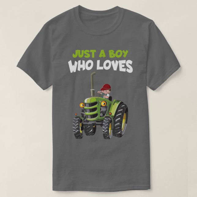 Kinder Bauerntrainer Junge nur ein Junge, der Lieb T-Shirt (Design vorne)