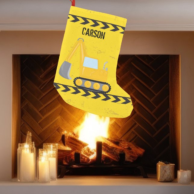 Kinder Baufahrzeug Gebrauchtwagen Name Gelb Kleiner Weihnachtsstrumpf (Von Creator hochgeladen)