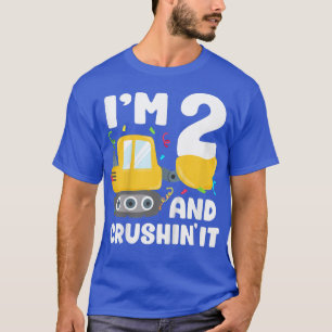 Kinder Bauwagen 2. Geburtstag Junge 2 Jahr Ol T-Shirt