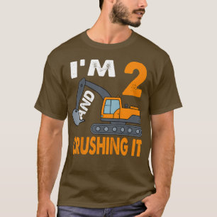 Kinder Bauwagen 2. Geburtstag Junge 2 Jahre T-Shirt