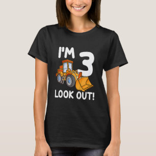 Kinder Bauwagen 3. Geburtstag Junge 3 Drei B T-Shirt