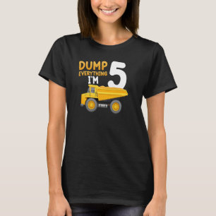 Kinder Bauwagen 5th Birthday Boy 5 Five Ye T-Shirt