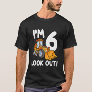 Kinder Bauwagen 6. Geburtstag Junge 6 Six Bul T-Shirt